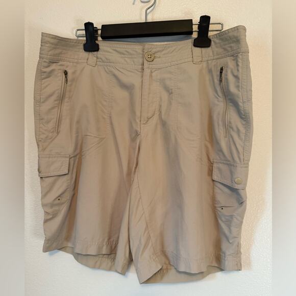 Columbia East Ridge Omni-Wick UPF 30 Lightweight Hiking Shorts Fossil Lt Tan 14 - Picture 3 of 11